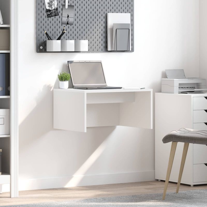 Casa si Gradina - Mobilier - Mese si birouri - Birouri - Birou montat pe perete Alb 60 x 45 x 30 cm Lemn compozit - Infinity.ro