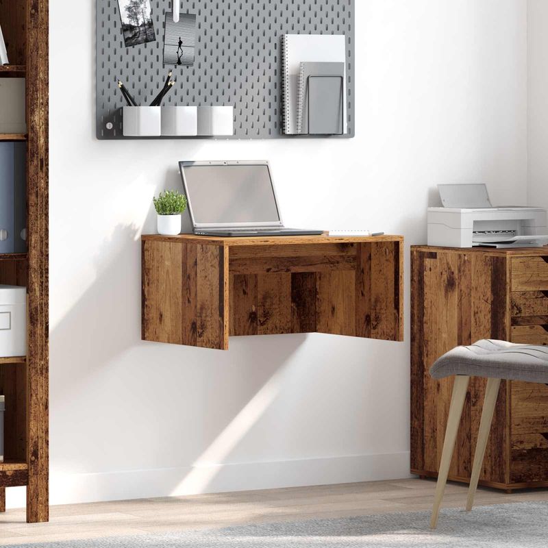 Casa si Gradina - Mobilier - Mese si birouri - Birouri - Birou montat pe perete Lemn Vechi 60 x 45 x 30 cm Lemn compozit - Infinity.ro