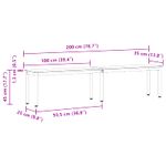 Casa si Gradina - Mobilier - Canapele si coltare - Banchete - Banca Alb 200 x 35 x 45 cm Lemn de pin masiv - Infinity.ro