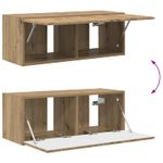 Casa si Gradina - Mobilier - Seturi de mobilier - Seturi living - Set de mobilier 4 pcs, Stejar Artizanal - Infinity.ro
