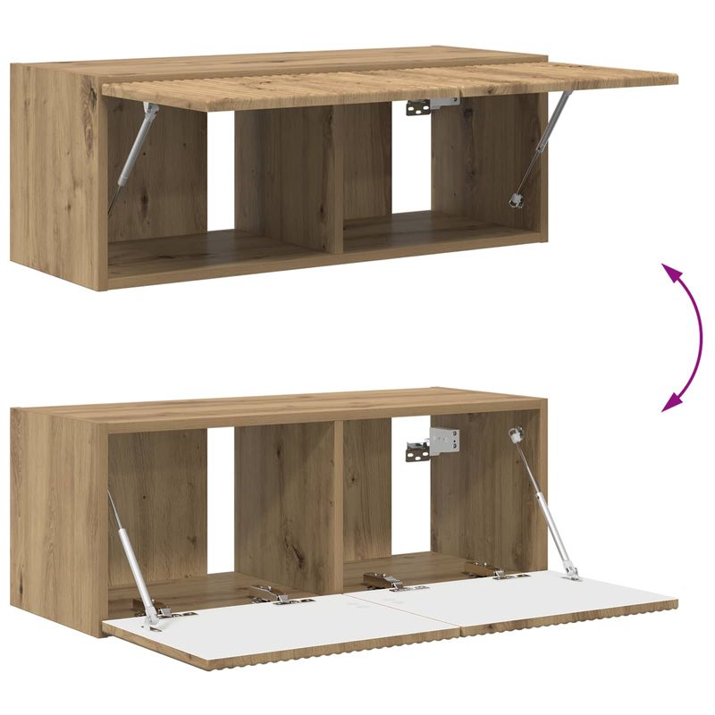 Casa si Gradina - Mobilier - Seturi de mobilier - Seturi living - Set de mobilier 4 pcs, Stejar Artizanal - Infinity.ro