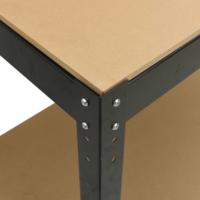 Casa si Gradina - Constructii - Scule de mana si unelte - Mese si bancuri de lucru - Banci de lucru cu raft Negru 81 x 41 x 145 cm Lemn compozit - Infinity.ro