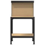 Casa si Gradina - Constructii - Scule de mana si unelte - Mese si bancuri de lucru - Banci de lucru cu raft Negru 81 x 41 x 145 cm Lemn compozit - Infinity.ro