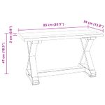 Casa si Gradina - Mobilier - Canapele si coltare - Banchete - Banca natural 85 x 35 x 45 cm Lemn masiv recuperat - Infinity.ro
