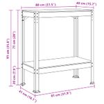 Casa si Gradina - Constructii - Scule de mana si unelte - Mese si bancuri de lucru - Banci de lucru cu raft Negru 81 x 41 x 145 cm Lemn compozit - Infinity.ro