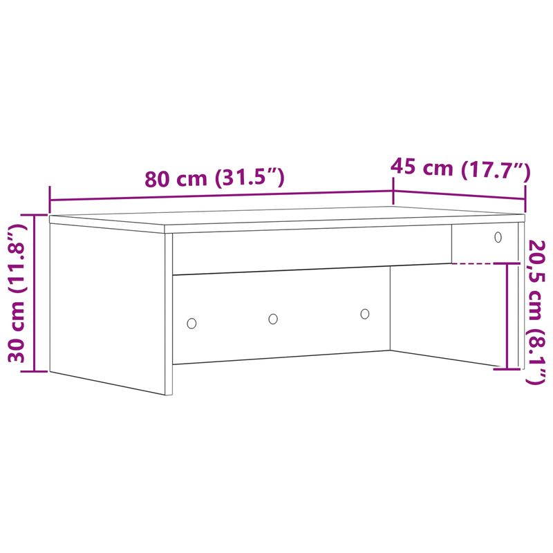 Casa si Gradina - Mobilier - Mese si birouri - Birouri - Birou montat pe perete Pe perete Gri din beton 80 x 45 x 30 cm - Infinity.ro