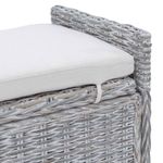 Casa si Gradina - Mobilier - Canapele si coltare - Banchete - Banca cu spatiu de depozitare Alb spalat 110 x 40 x 50 cm Ratan - Infinity.ro