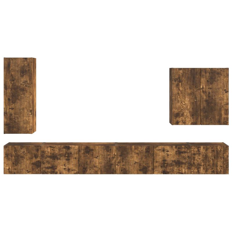 Casa si Gradina - Mobilier - Seturi de mobilier - Seturi living - Set de mobilier 6 pcs, Stejar fumuriu - Infinity.ro