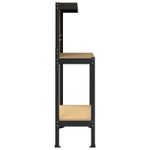 Casa si Gradina - Constructii - Scule de mana si unelte - Mese si bancuri de lucru - Banci de lucru cu raft Negru 81 x 41 x 145 cm Lemn compozit - Infinity.ro