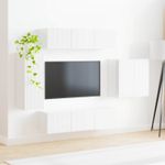 Casa si Gradina - Mobilier - Seturi de mobilier - Seturi living - Set de mobilier 6 pcs, Alb - Infinity.ro