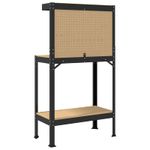 Casa si Gradina - Constructii - Scule de mana si unelte - Mese si bancuri de lucru - Banci de lucru cu raft Negru 81 x 41 x 145 cm Lemn compozit - Infinity.ro