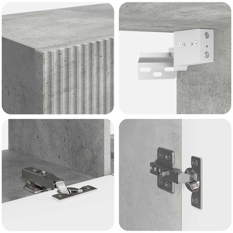 Casa si Gradina - Mobilier - Seturi de mobilier - Seturi living - Set de mobilier 6 pcs, Gri din beton - Infinity.ro