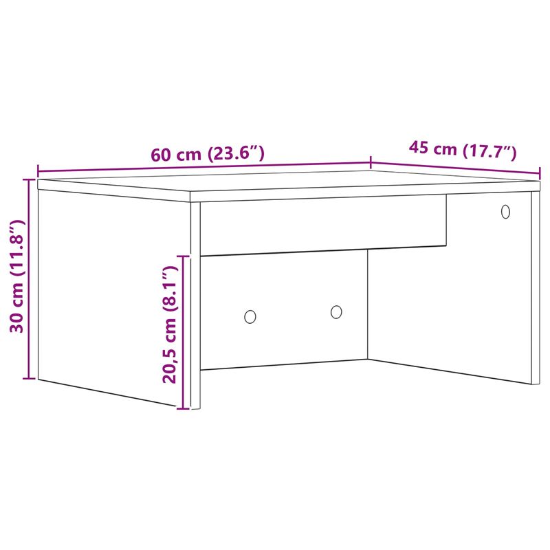 Casa si Gradina - Mobilier - Mese si birouri - Birouri - Birou montat pe perete Pe perete Stejar Negru 60 x 45 x 30 cm - Infinity.ro