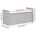 Casa si Gradina - Mobilier - Canapele si coltare - Banchete - Banca cu spatiu de depozitare Alb spalat 110 x 40 x 50 cm Ratan - Infinity.ro