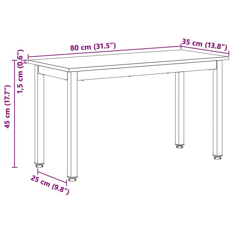 Casa si Gradina - Mobilier - Canapele si coltare - Banchete - Banca natural 80 x 35 x 45 cm Lemn de pin masiv - Infinity.ro
