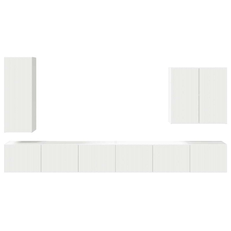 Casa si Gradina - Mobilier - Seturi de mobilier - Seturi living - Set de mobilier 6 pcs, Alb - Infinity.ro