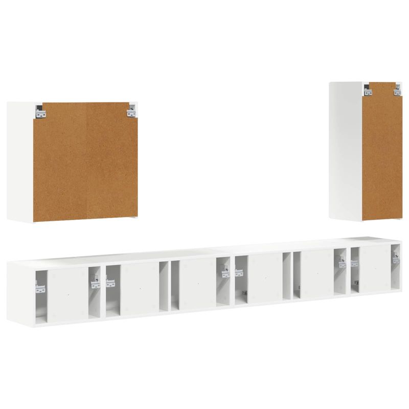 Casa si Gradina - Mobilier - Seturi de mobilier - Seturi living - Set de mobilier 6 pcs, Alb - Infinity.ro