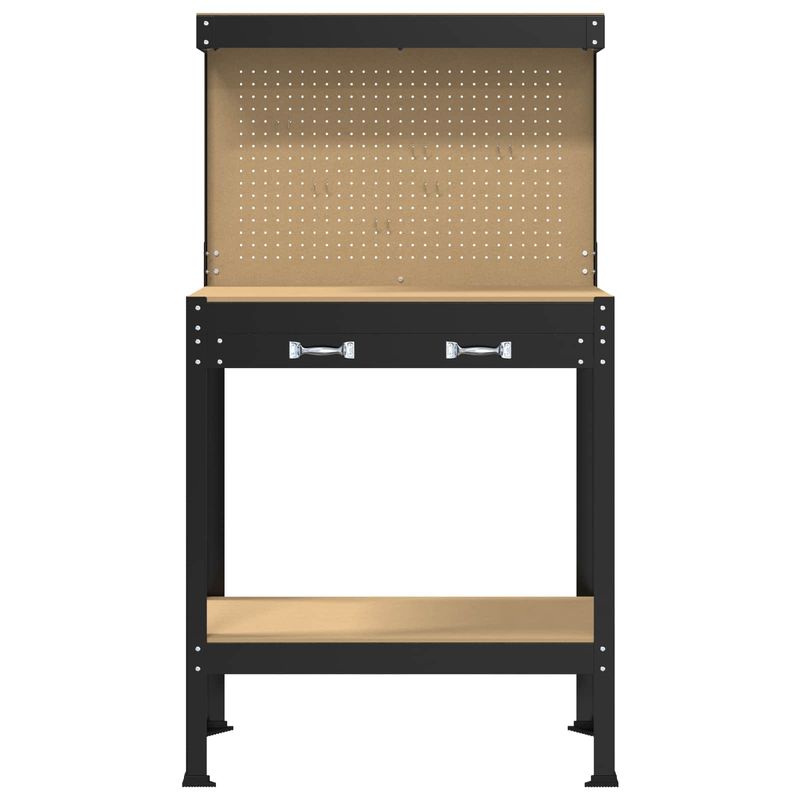 Casa si Gradina - Constructii - Scule de mana si unelte - Mese si bancuri de lucru - Banci de lucru cu sertar Negru 81 x 41 x 145 cm Lemn compozit - Infinity.ro