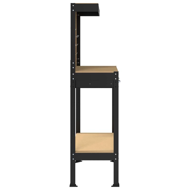 Casa si Gradina - Constructii - Scule de mana si unelte - Mese si bancuri de lucru - Banci de lucru cu sertar Negru 81 x 41 x 145 cm Lemn compozit - Infinity.ro