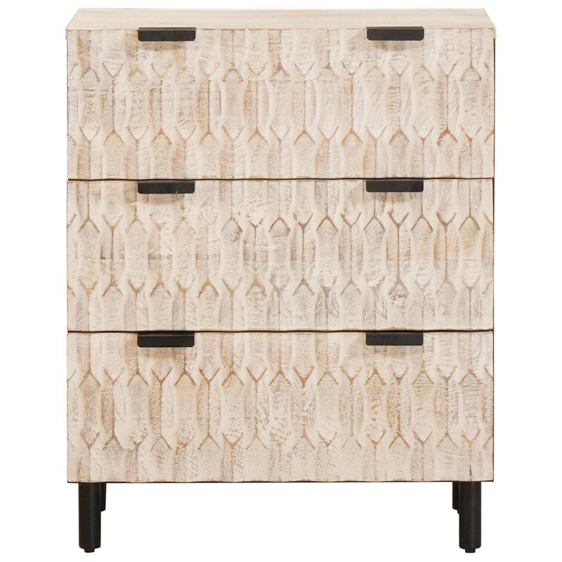 Casa si Gradina - Mobilier - Dulapuri si sifoniere - Dulapuri - Bufet Finisaj Alb Spalat 60 x 33,5 x 75 cm Lemn de mango solid - Infinity.ro