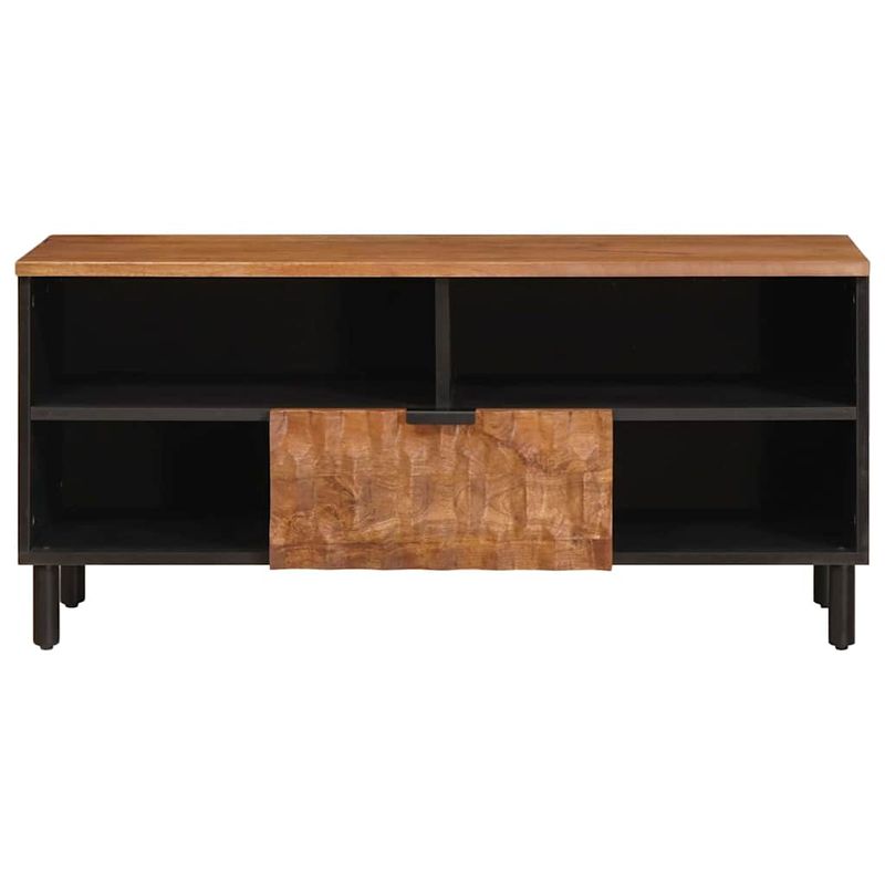 Casa si Gradina - Mobilier - Comode si corpuri - Comode - Cabinet TV cu sertar Finisaj Acacia Maro 100 x 33,5 x 46 cm - Infinity.ro