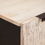Casa si Gradina - Mobilier - Dulapuri si sifoniere - Dulapuri - Bufet Finisaj Alb Spalat 60 x 33,5 x 75 cm Lemn de mango solid - Infinity.ro
