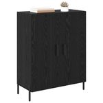 Casa si Gradina - Mobilier - Comode si corpuri - Comode - Bufet Stejar Negru 69,5 x 34 x 90 cm Lemn compozit - Infinity.ro