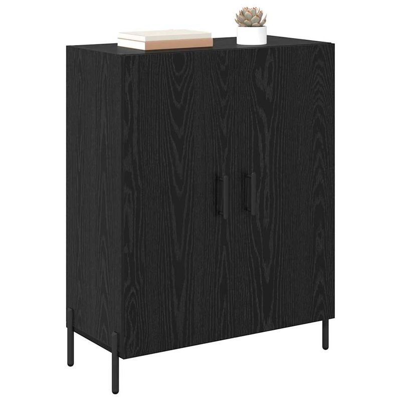 Casa si Gradina - Mobilier - Comode si corpuri - Comode - Bufet Stejar Negru 69,5 x 34 x 90 cm Lemn compozit - Infinity.ro