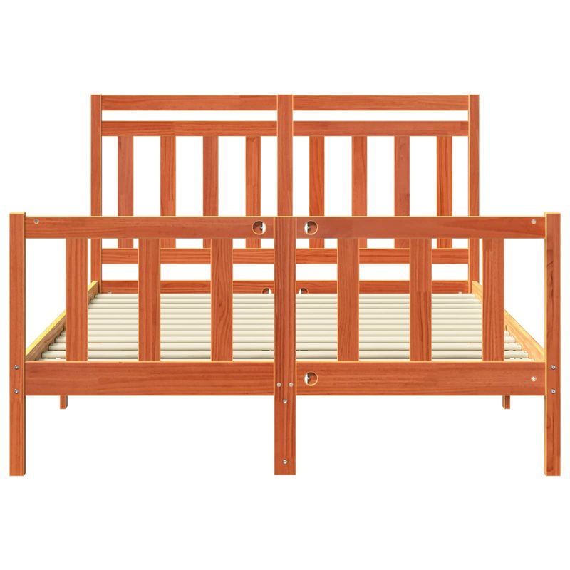 Casa si Gradina - Mobilier - Paturi si accesorii - Paturi - Cadru de pat 2 pcs Maroniu cerat 140 x 200 cm Lemn de pin masiv - Infinity.ro