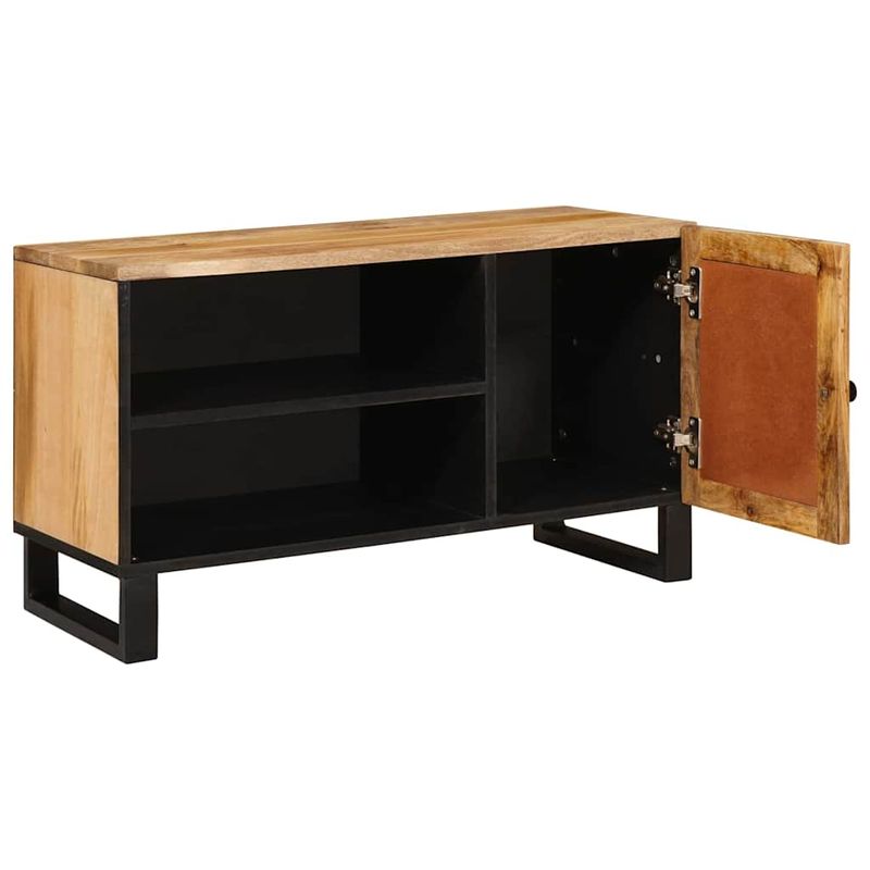Casa si Gradina - Mobilier - Dulapuri si sifoniere - Dulapuri - Cabinet TV cu usa Maro 80 x 31,5 x 46 cm Lemn de mango solid - Infinity.ro