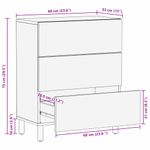 Casa si Gradina - Mobilier - Dulapuri si sifoniere - Dulapuri - Bufet Finisaj Acacia Maro 60 x 33,5 x 75 cm Lemn de mango solid - Infinity.ro