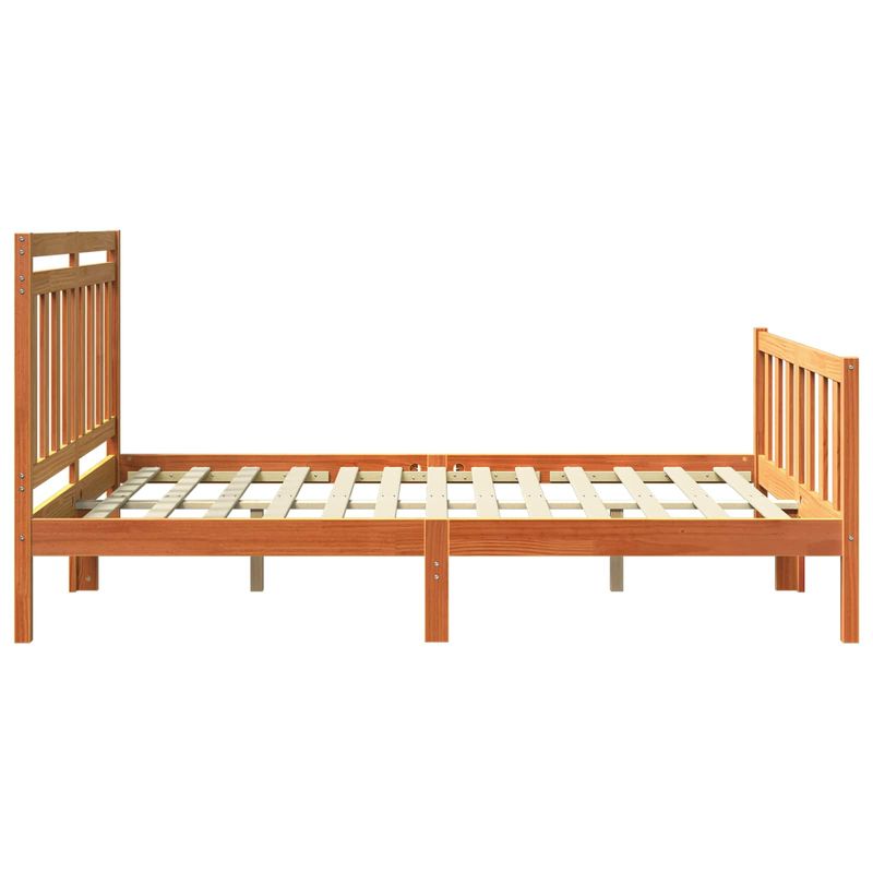 Casa si Gradina - Mobilier - Paturi si accesorii - Paturi - Cadru de pat 2 pcs Maroniu cerat 140 x 200 cm Lemn de pin masiv - Infinity.ro