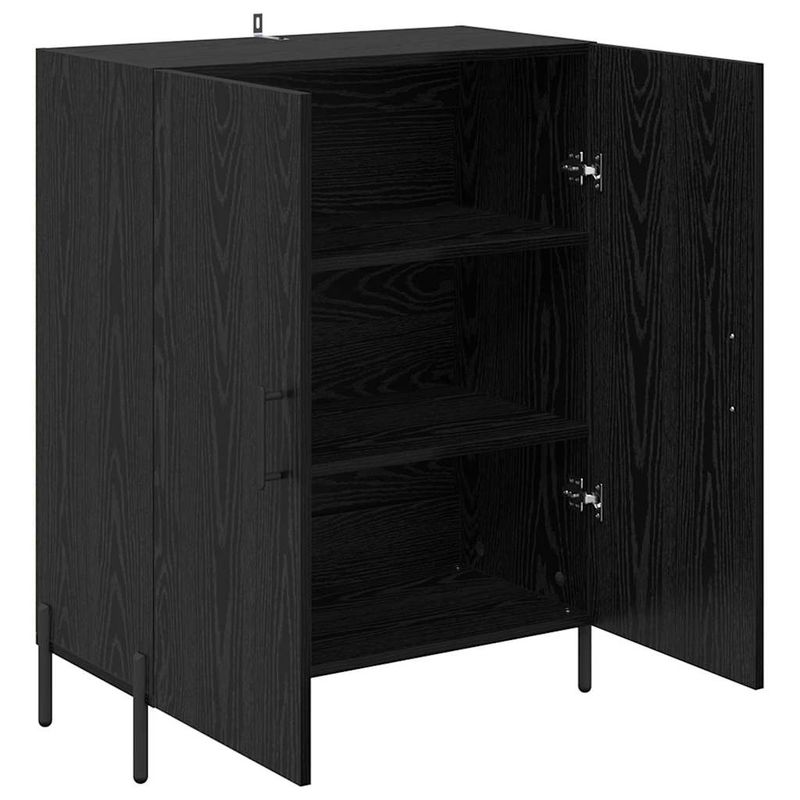 Casa si Gradina - Mobilier - Comode si corpuri - Comode - Bufet Stejar Negru 69,5 x 34 x 90 cm Lemn compozit - Infinity.ro