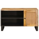Casa si Gradina - Mobilier - Dulapuri si sifoniere - Dulapuri - Cabinet TV cu usa Maro 80 x 31,5 x 46 cm Lemn de mango solid - Infinity.ro