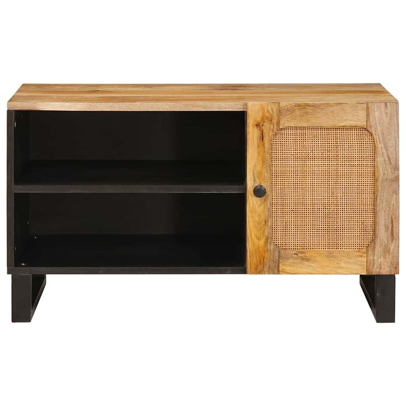Casa si Gradina - Mobilier - Dulapuri si sifoniere - Dulapuri - Cabinet TV cu usa Maro 80 x 31,5 x 46 cm Lemn de mango solid - Infinity.ro