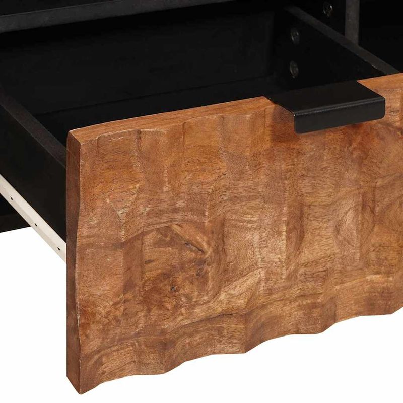 Casa si Gradina - Mobilier - Comode si corpuri - Comode - Cabinet TV cu sertar Finisaj Acacia Maro 100 x 33,5 x 46 cm - Infinity.ro
