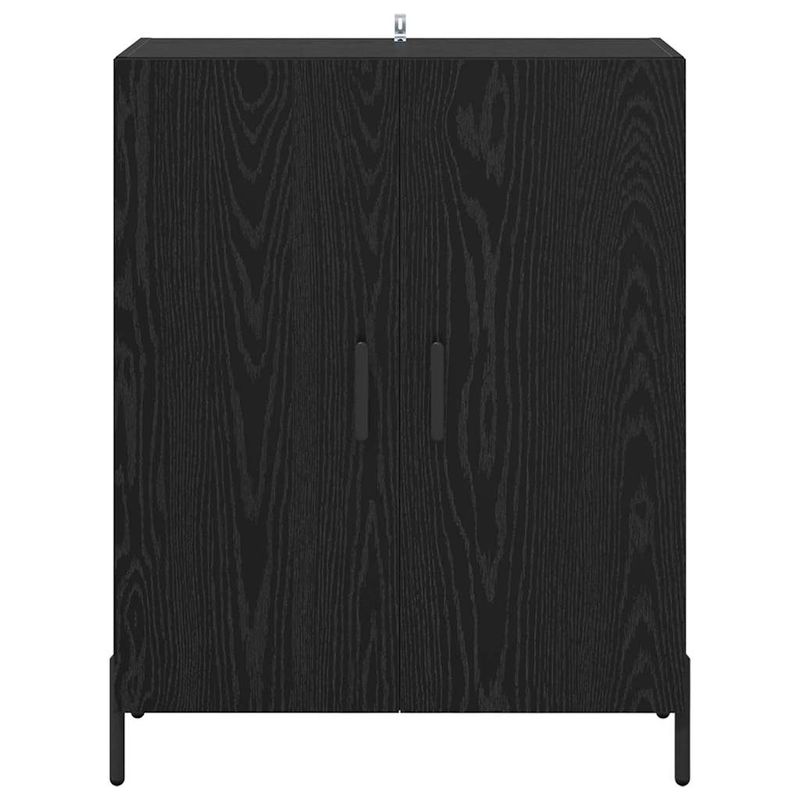 Casa si Gradina - Mobilier - Comode si corpuri - Comode - Bufet Stejar Negru 69,5 x 34 x 90 cm Lemn compozit - Infinity.ro