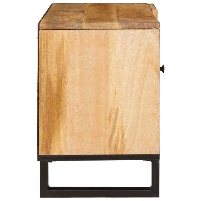 Casa si Gradina - Mobilier - Dulapuri si sifoniere - Dulapuri - Cabinet TV cu usa Maro 80 x 31,5 x 46 cm Lemn de mango solid - Infinity.ro