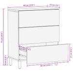 Casa si Gradina - Mobilier - Dulapuri si sifoniere - Dulapuri - Bufet Finisaj Alb Spalat 60 x 33,5 x 75 cm Lemn de mango solid - Infinity.ro