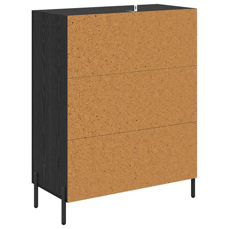 Casa si Gradina - Mobilier - Comode si corpuri - Comode - Bufet Stejar Negru 69,5 x 34 x 90 cm Lemn compozit - Infinity.ro