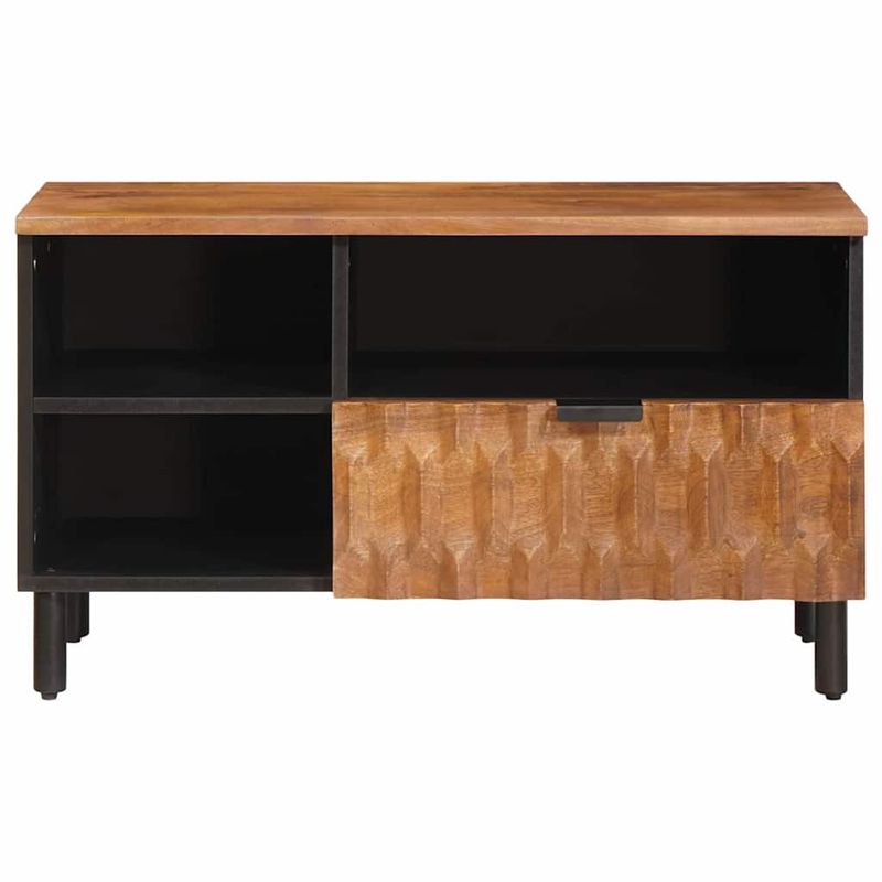 Casa si Gradina - Mobilier - Comode si corpuri - Comode - Cabinet TV cu sertar Finisaj Acacia Maro 80 x 33,5 x 46 cm - Infinity.ro