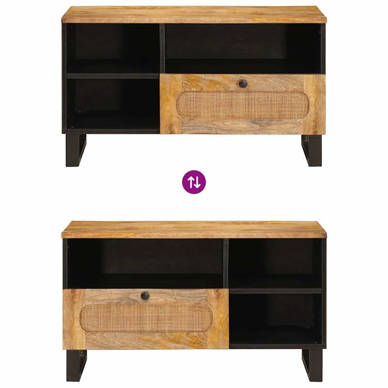 Casa si Gradina - Mobilier - Comode si corpuri - Comode - Cabinet TV cu sertar Maro 80 x 33,5 x 46 cm Lemn de mango solid - Infinity.ro