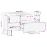 Casa si Gradina - Mobilier - Comode si corpuri - Comode - Cabinet TV cu sertar Maro 80 x 33,5 x 46 cm Lemn de mango solid - Infinity.ro