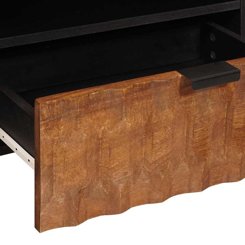 Casa si Gradina - Mobilier - Comode si corpuri - Comode - Cabinet TV cu sertar Finisaj Acacia Maro 80 x 33,5 x 46 cm - Infinity.ro