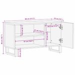 Casa si Gradina - Mobilier - Dulapuri si sifoniere - Dulapuri - Cabinet TV cu usa Maro 80 x 31,5 x 46 cm Lemn de mango solid - Infinity.ro