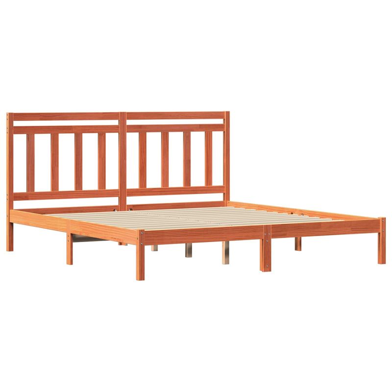 Casa si Gradina - Mobilier - Paturi si accesorii - Paturi - Cadru de pat 2 pcs Maroniu cerat 180 x 200 cm Lemn de pin masiv - Infinity.ro