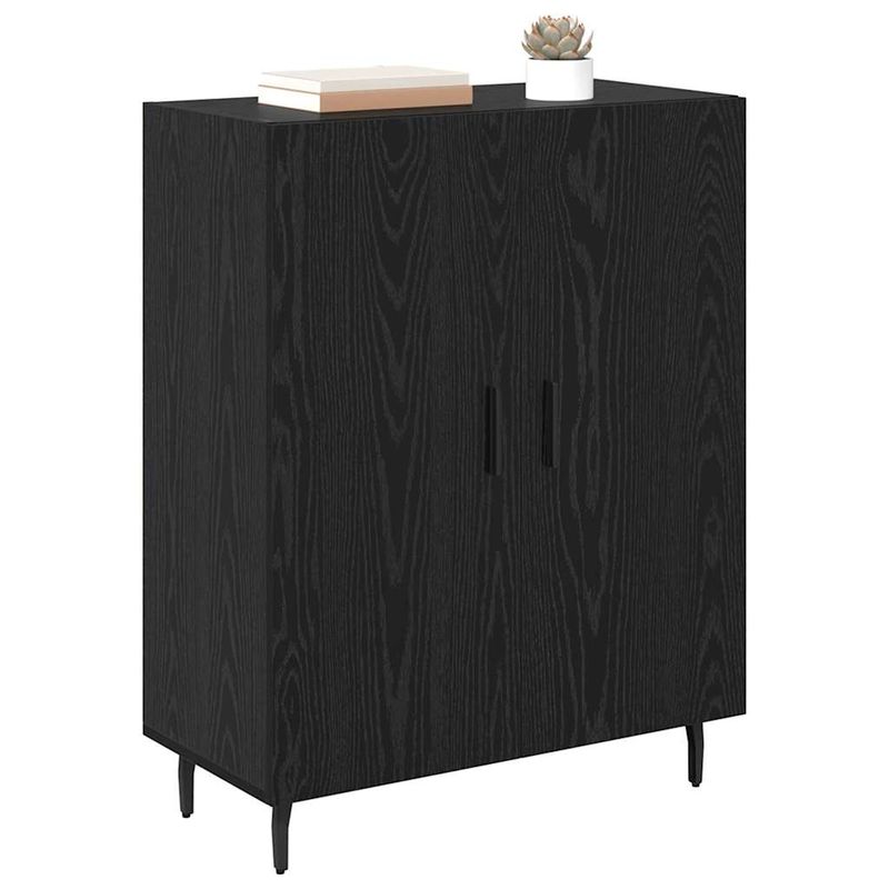 Casa si Gradina - Mobilier - Comode si corpuri - Comode - Bufet Stejar Negru 69,5 x 34 x 90 cm Lemn compozit - Infinity.ro