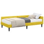 Casa si Gradina - Mobilier - Paturi si accesorii - Paturi - Cadru de pat coltar cu saltea Altele 2 pcs Galben Catifea - Infinity.ro