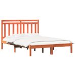 Casa si Gradina - Mobilier - Paturi si accesorii - Paturi - Cadru de pat 2 pcs Maroniu cerat 140 x 200 cm Lemn de pin masiv - Infinity.ro