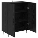 Casa si Gradina - Mobilier - Comode si corpuri - Comode - Bufet Stejar Negru 69,5 x 34 x 90 cm Lemn compozit - Infinity.ro